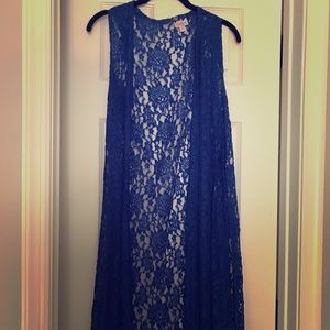 Lularoe Joy Vest Lace S